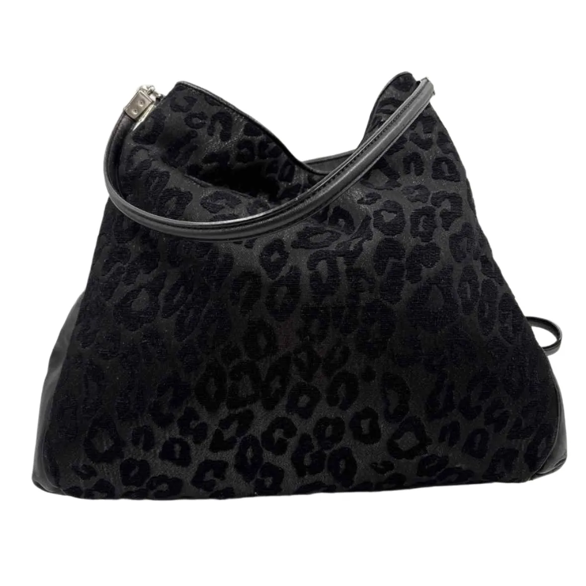 COACH Black MADISON PHOEBE Chenille OCELOT Double Handled Shoulder Bag Purse