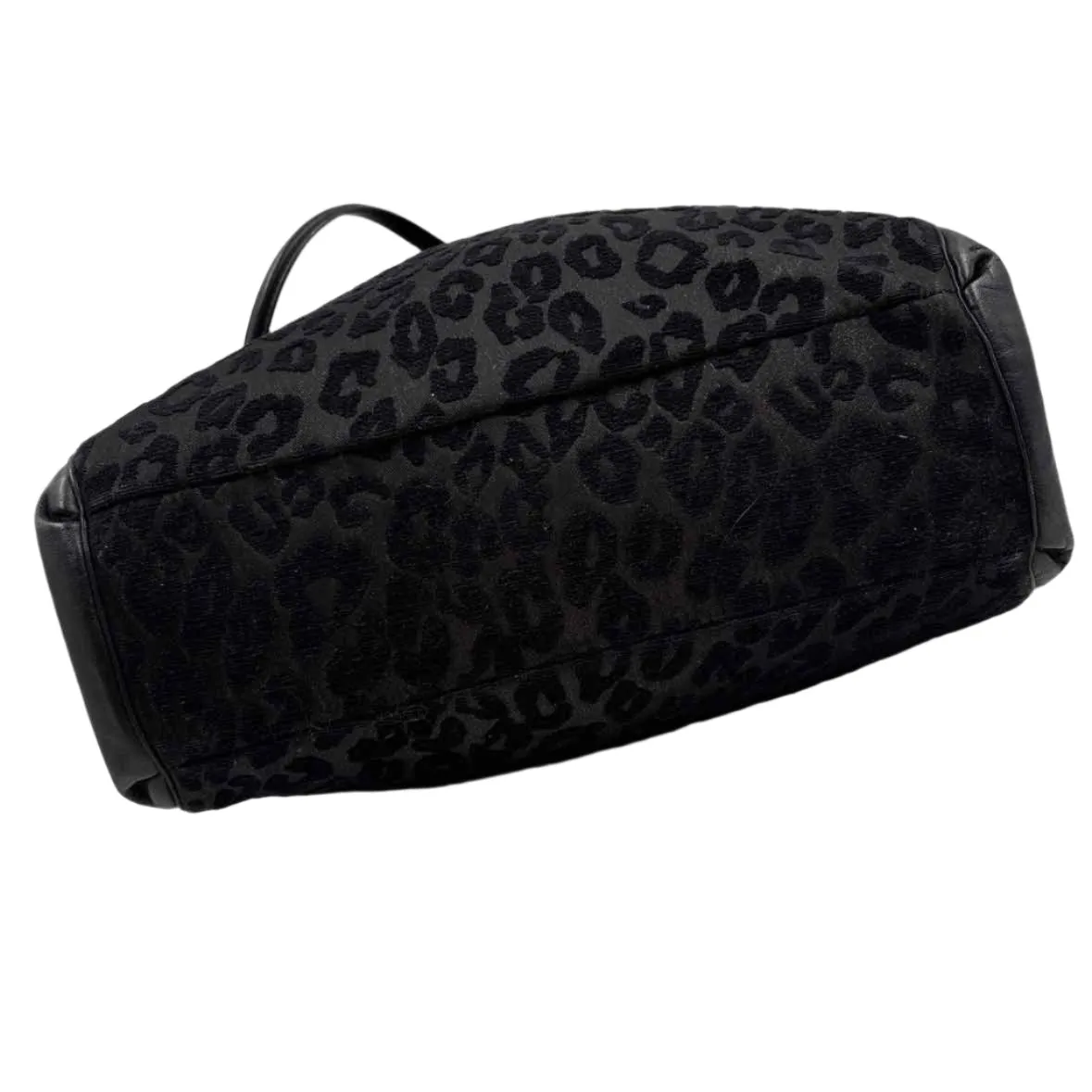 COACH Black MADISON PHOEBE Chenille OCELOT Double Handled Shoulder Bag Purse