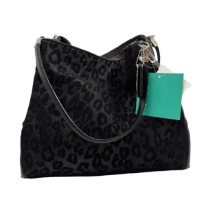 COACH Black MADISON PHOEBE Chenille OCELOT Double Handled Shoulder Bag Purse