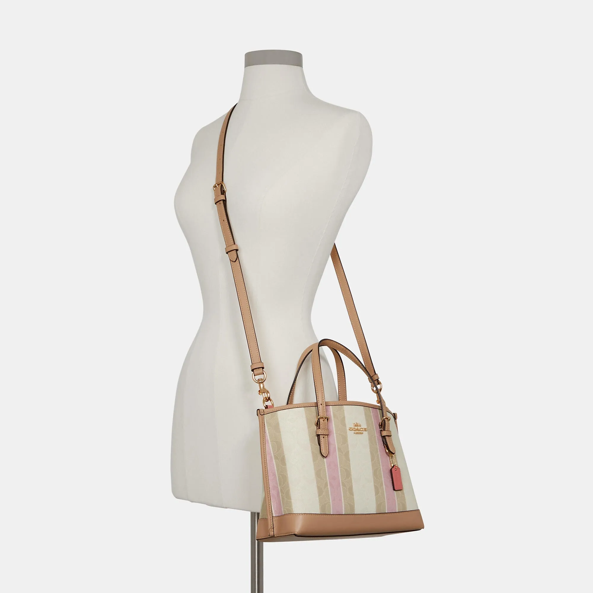 Coach Outlet Mollie Tote 25 In Signature Jacquard With Stripes