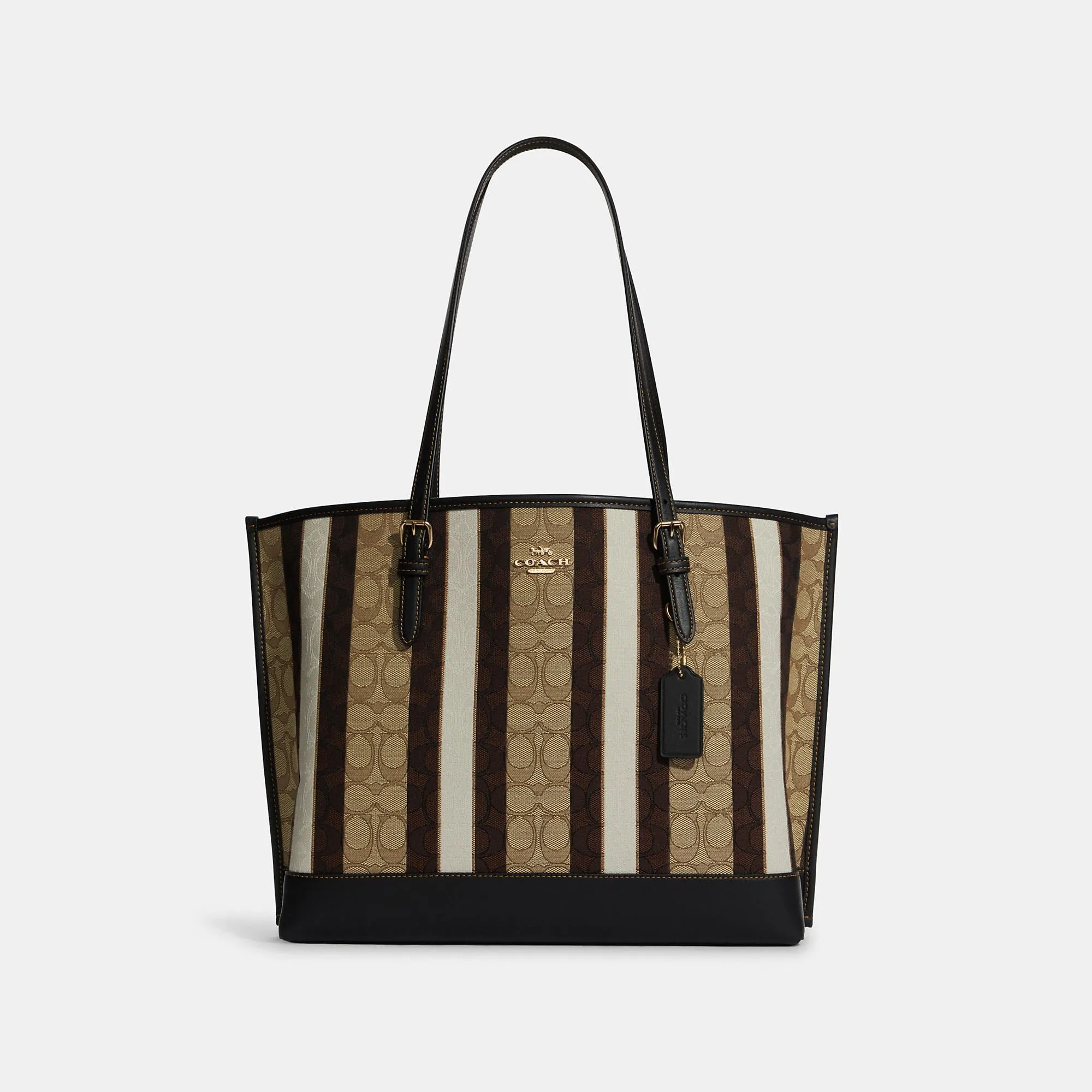 Coach Outlet Mollie Tote In Signature Jacquard With Stripes