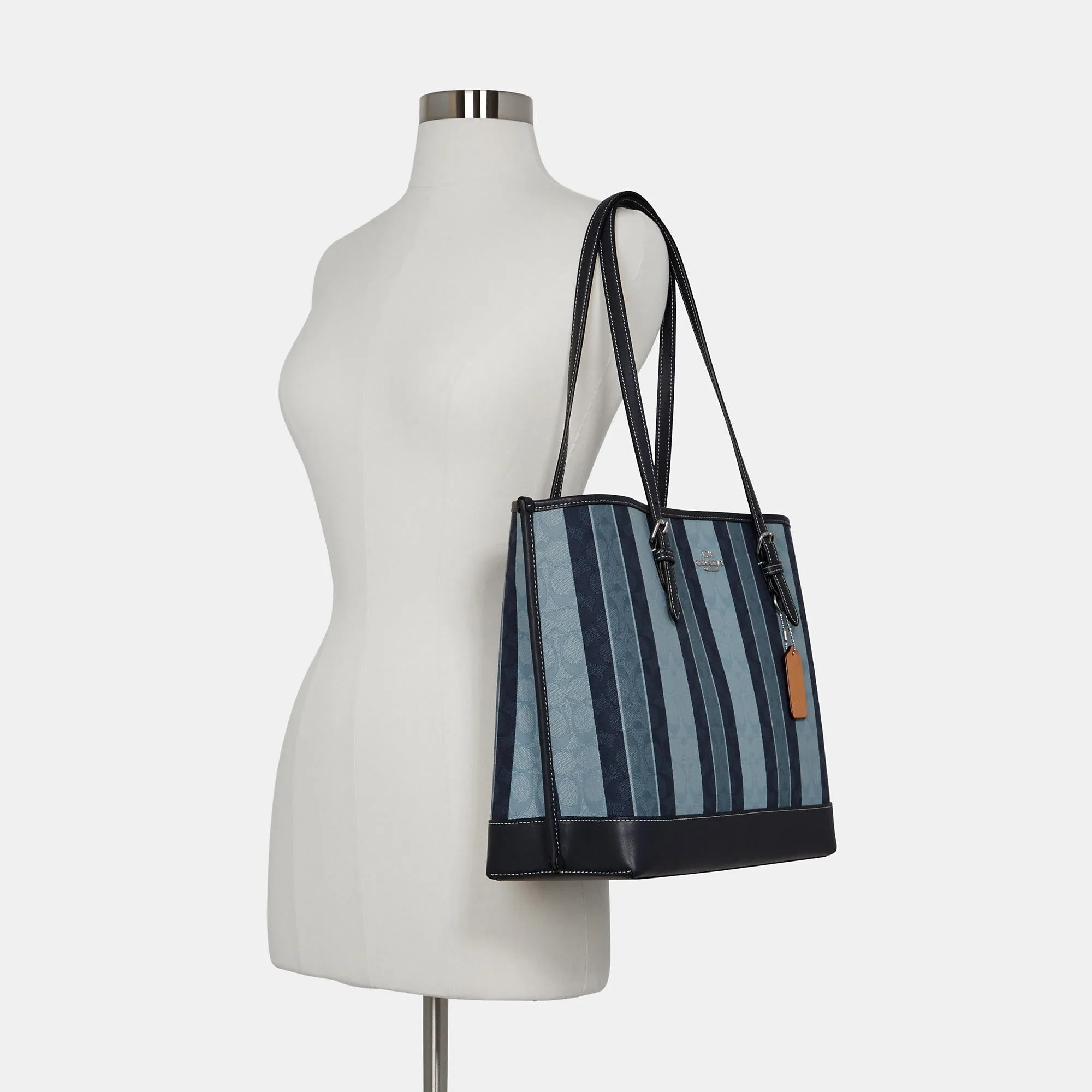 Coach Outlet Mollie Tote In Signature Jacquard With Stripes