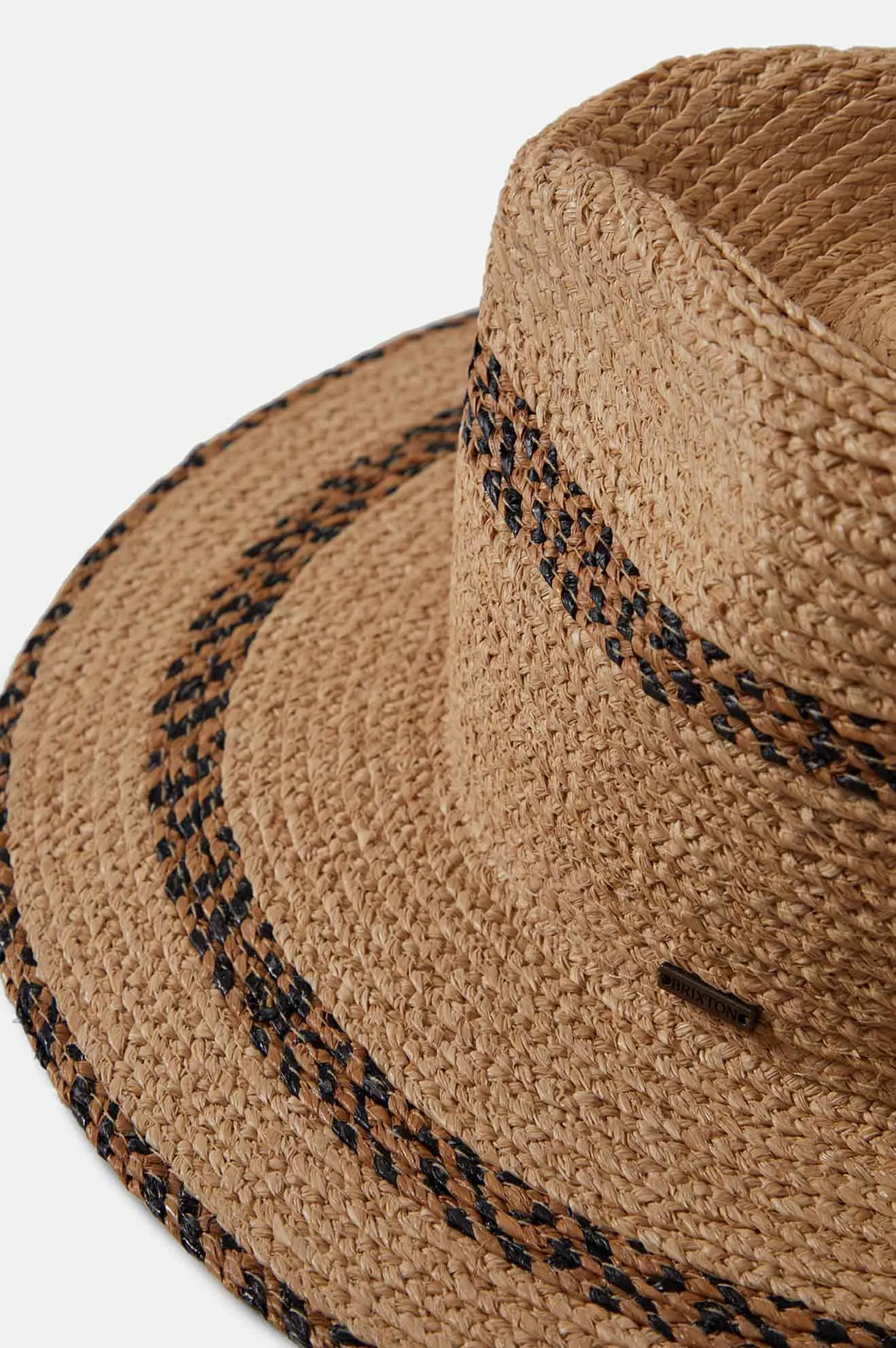 Cohen Straw Cowboy Hat - Tan/Black Brixton