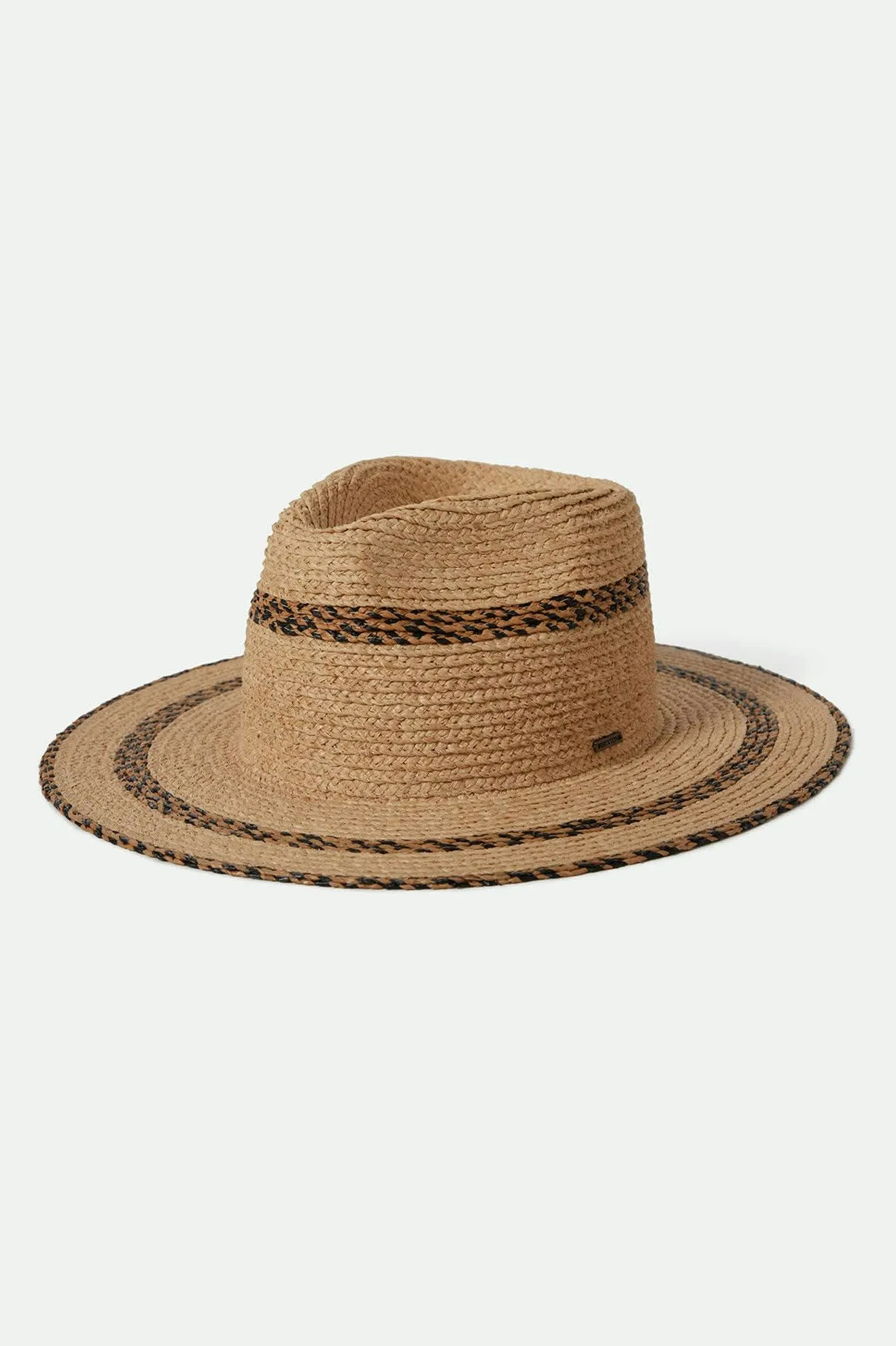 Cohen Straw Cowboy Hat - Tan/Black Brixton