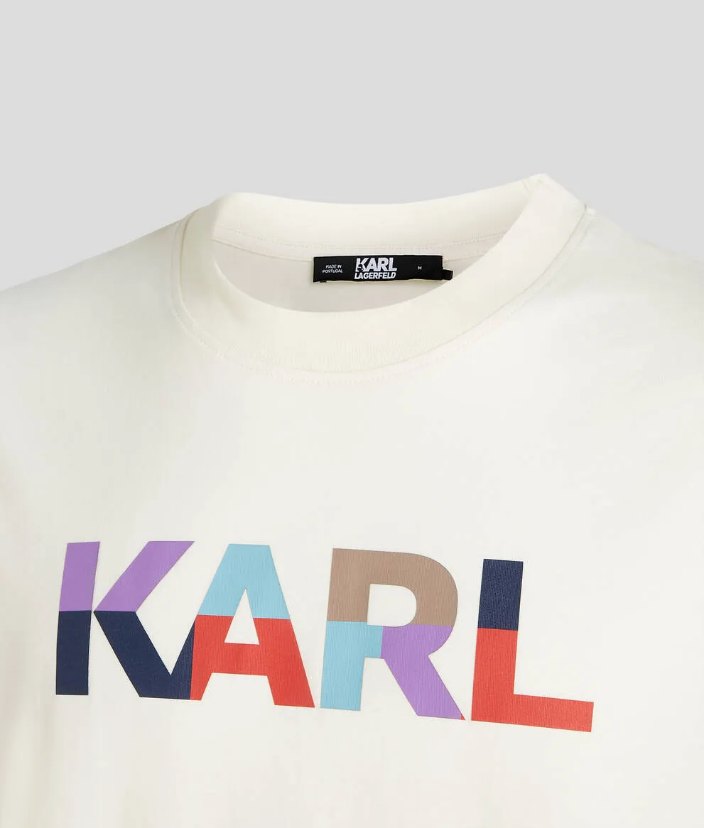 COLOR-BLOCK KARL LOGO T-SHIRT