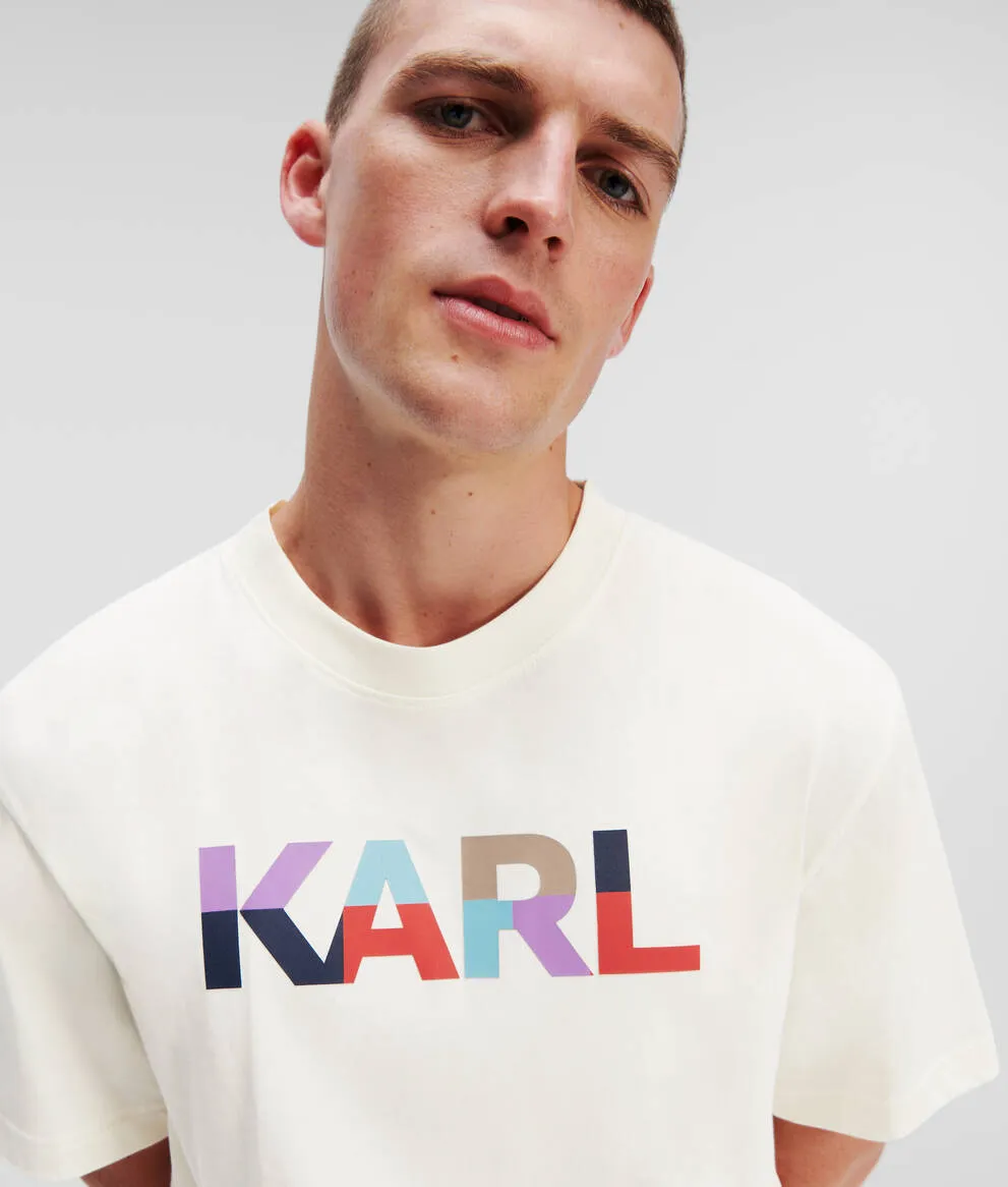 COLOR-BLOCK KARL LOGO T-SHIRT