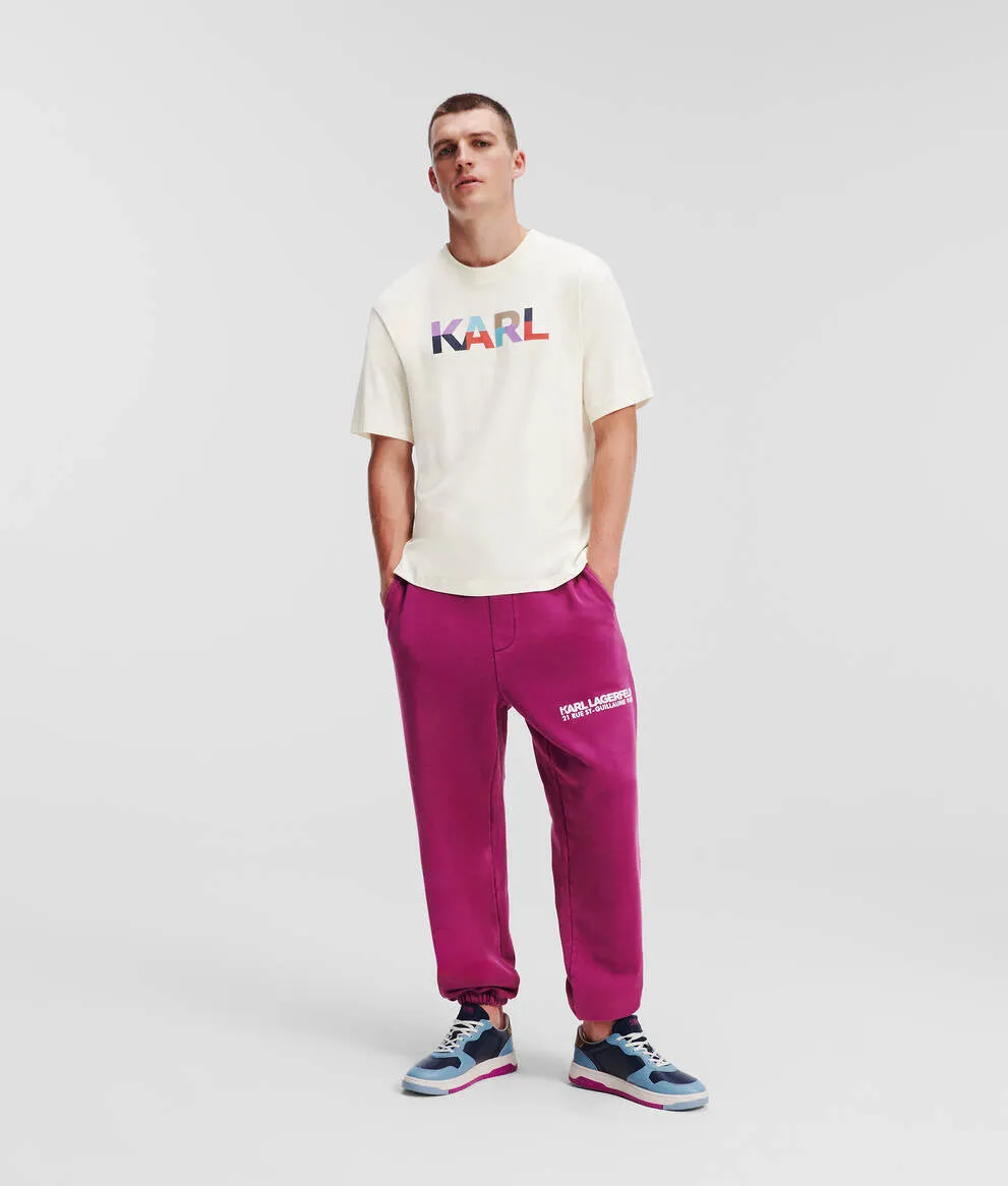 COLOR-BLOCK KARL LOGO T-SHIRT