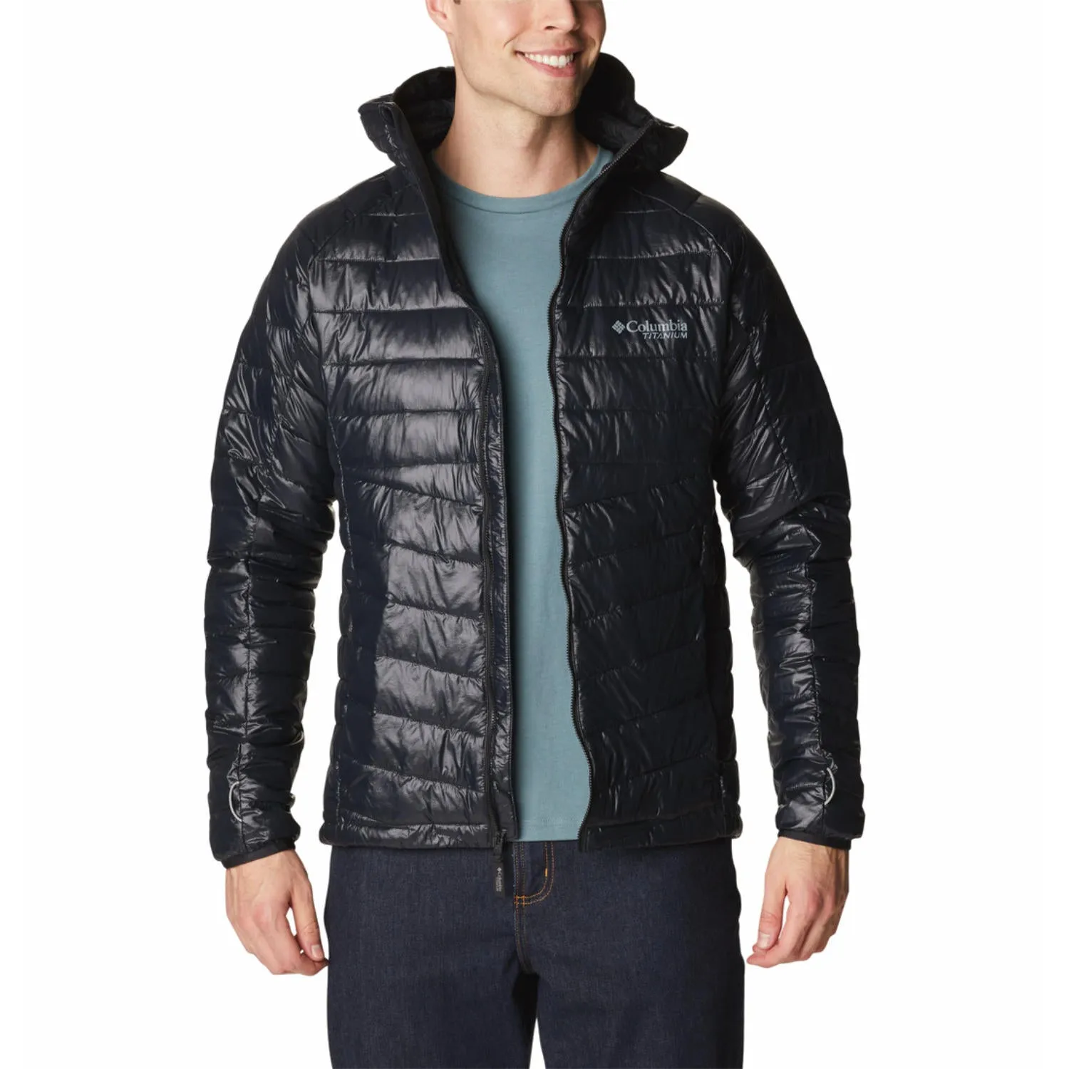 Columbia Men Black Omni-Heat Infinity Platinum Peak II Hooded Jacket