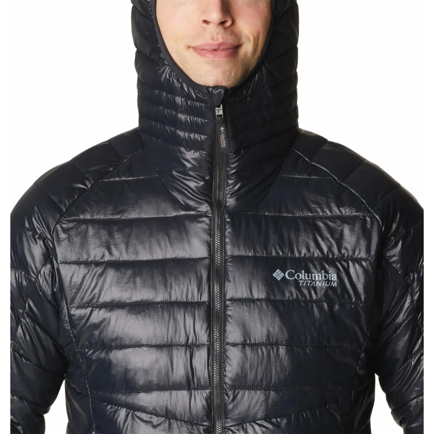 Columbia Men Black Omni-Heat Infinity Platinum Peak II Hooded Jacket