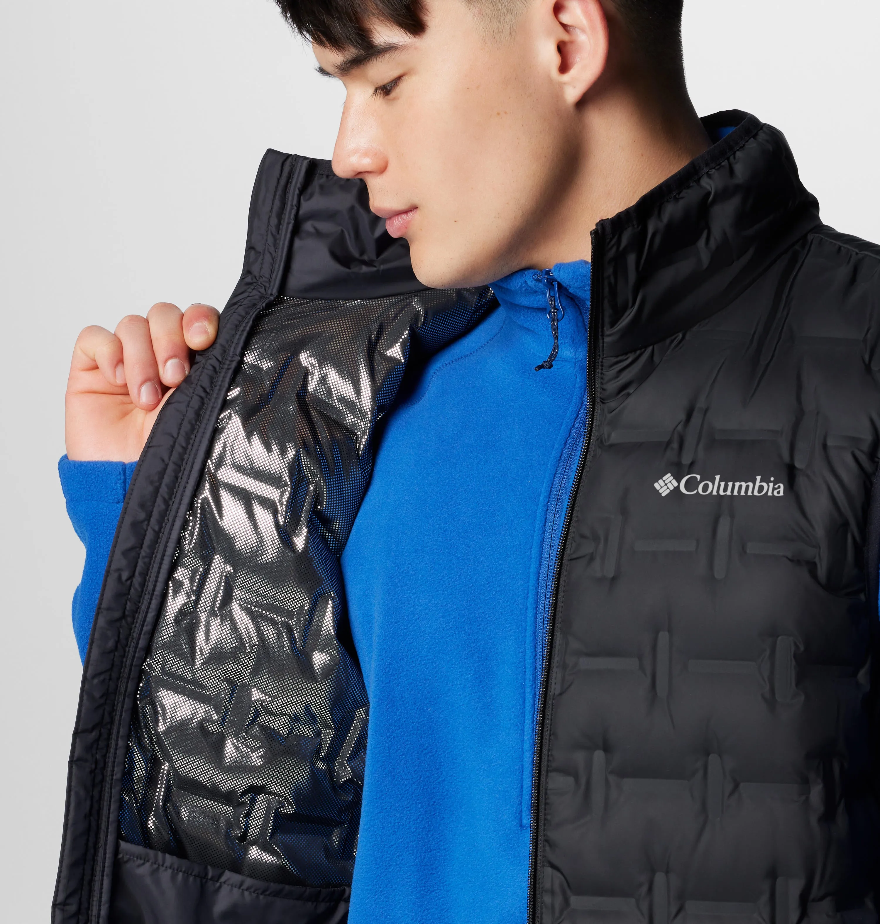 Columbia Men Black Omni-Heat Reflective Delta Ridge II Vest