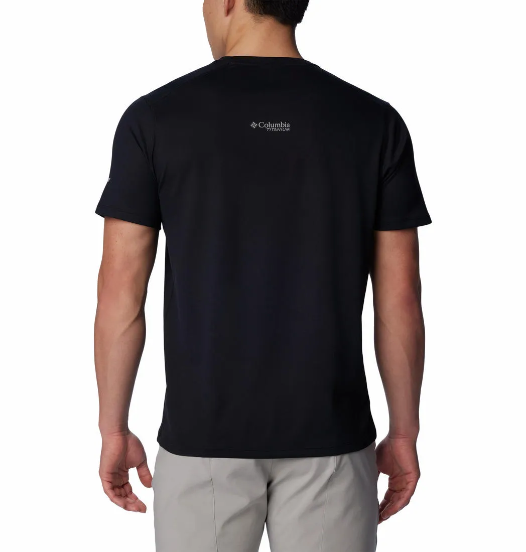 Columbia Men Black Omni-Shade Summit Valley Crew Tshirt