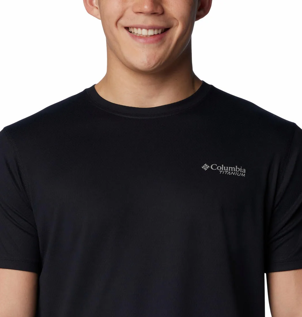 Columbia Men Black Omni-Shade Summit Valley Crew Tshirt