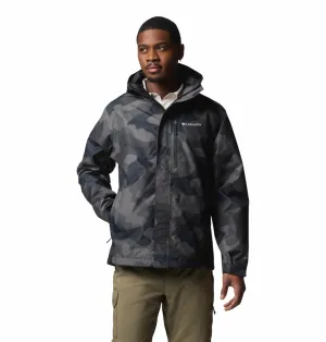 Columbia Men Black Omni-Tech Hikebound II Printed Waterproof Rain Jacket