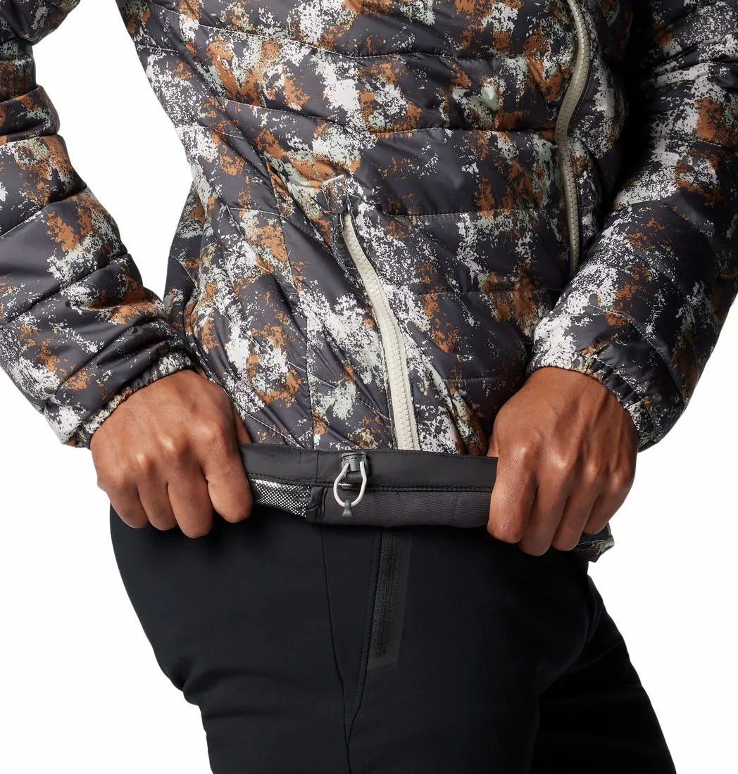 Columbia Men Brown Omni-Heat Reflective Powder Lite II Printed Jacket