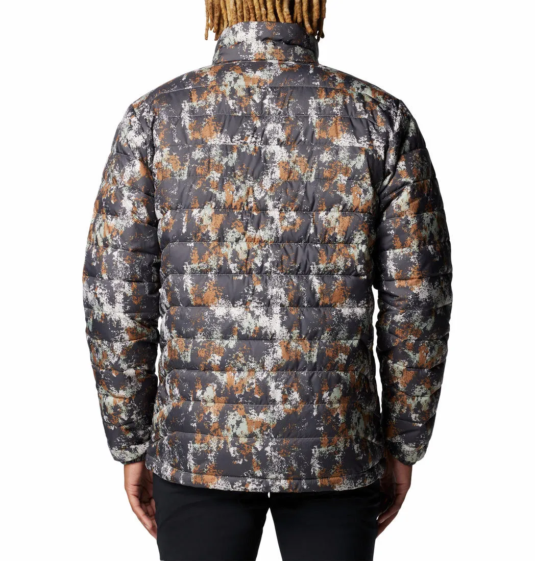 Columbia Men Brown Omni-Heat Reflective Powder Lite II Printed Jacket