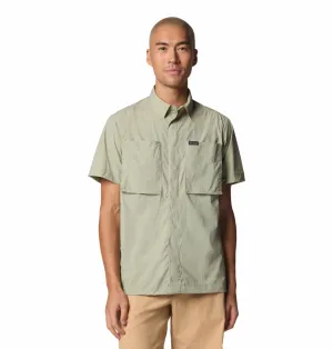 Columbia Men Green Omni-Freeze Black Mesa Utility Short Sleeve Shirt