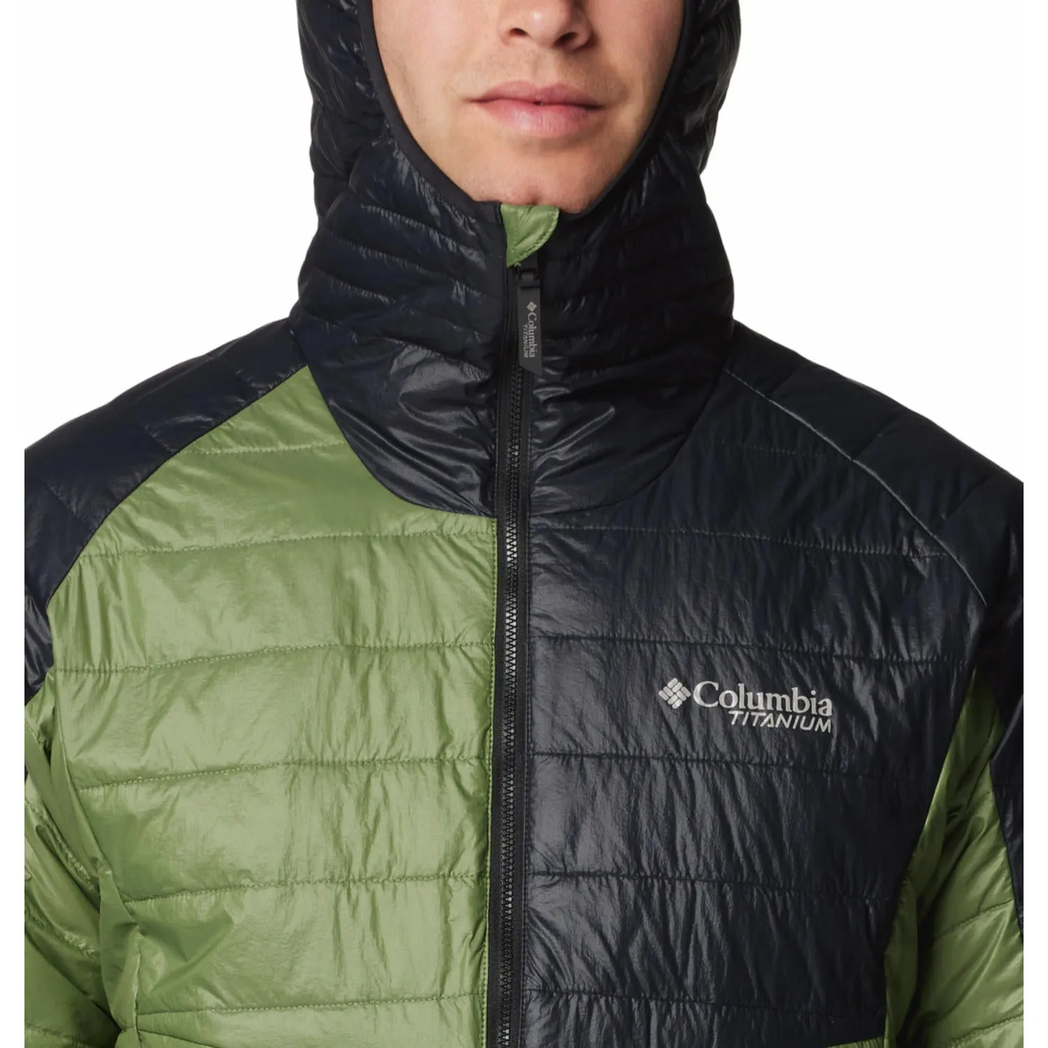 Columbia Men Green Omni-Heat Infinity Platinum Peak II Hooded Jacket