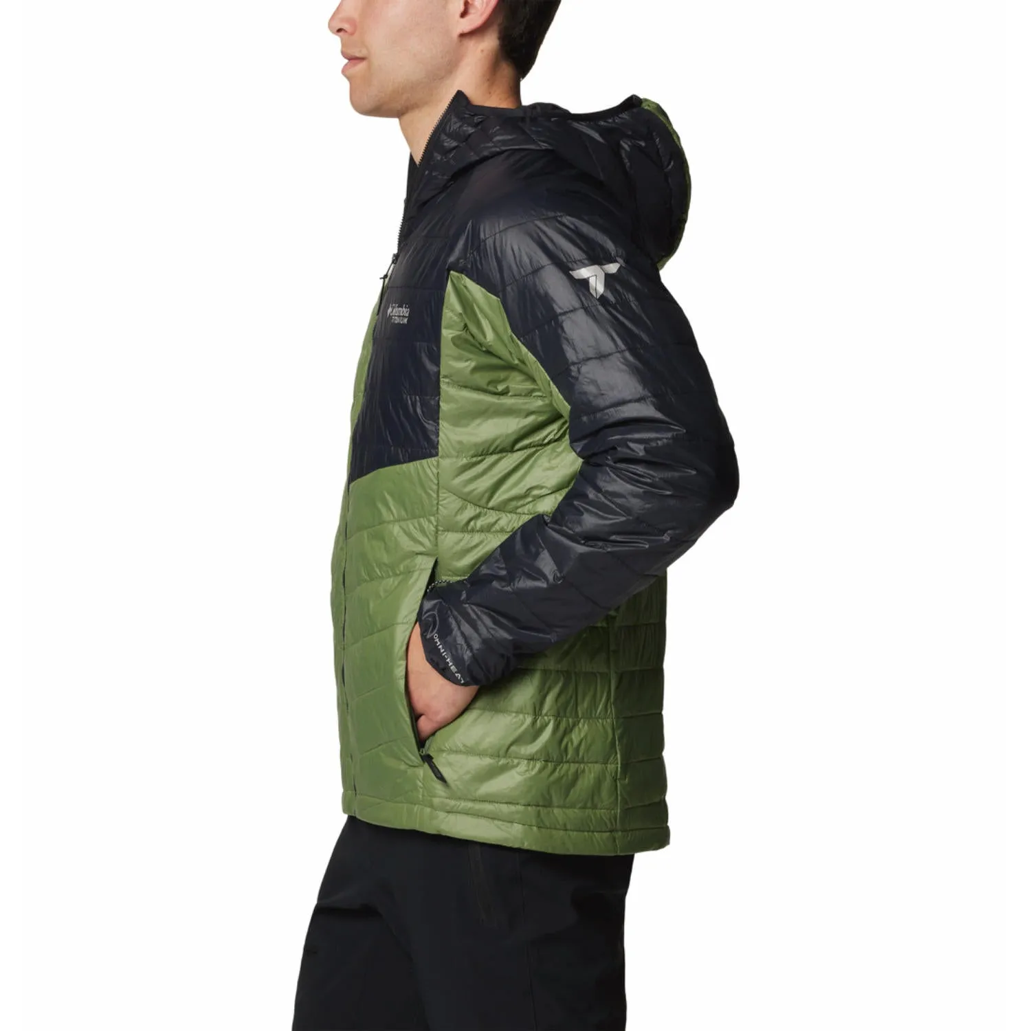 Columbia Men Green Omni-Heat Infinity Platinum Peak II Hooded Jacket
