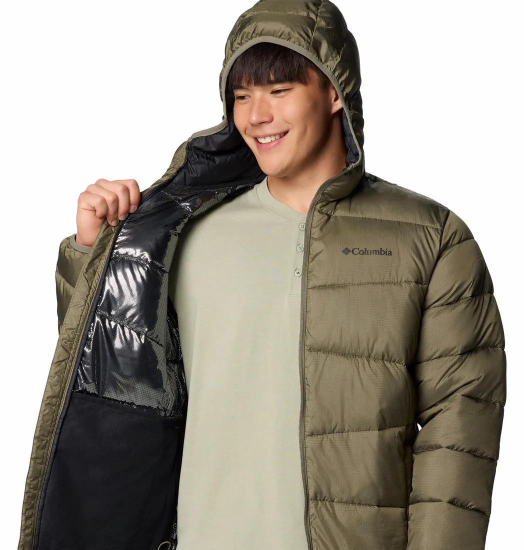 Columbia Men Green Omni-Heat Reflective Fivemile Butte II Hooded Jacket