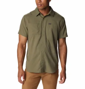Columbia Men Green Omni-Shade Silver Ridge Utility Lite Short Sleeve Shirt