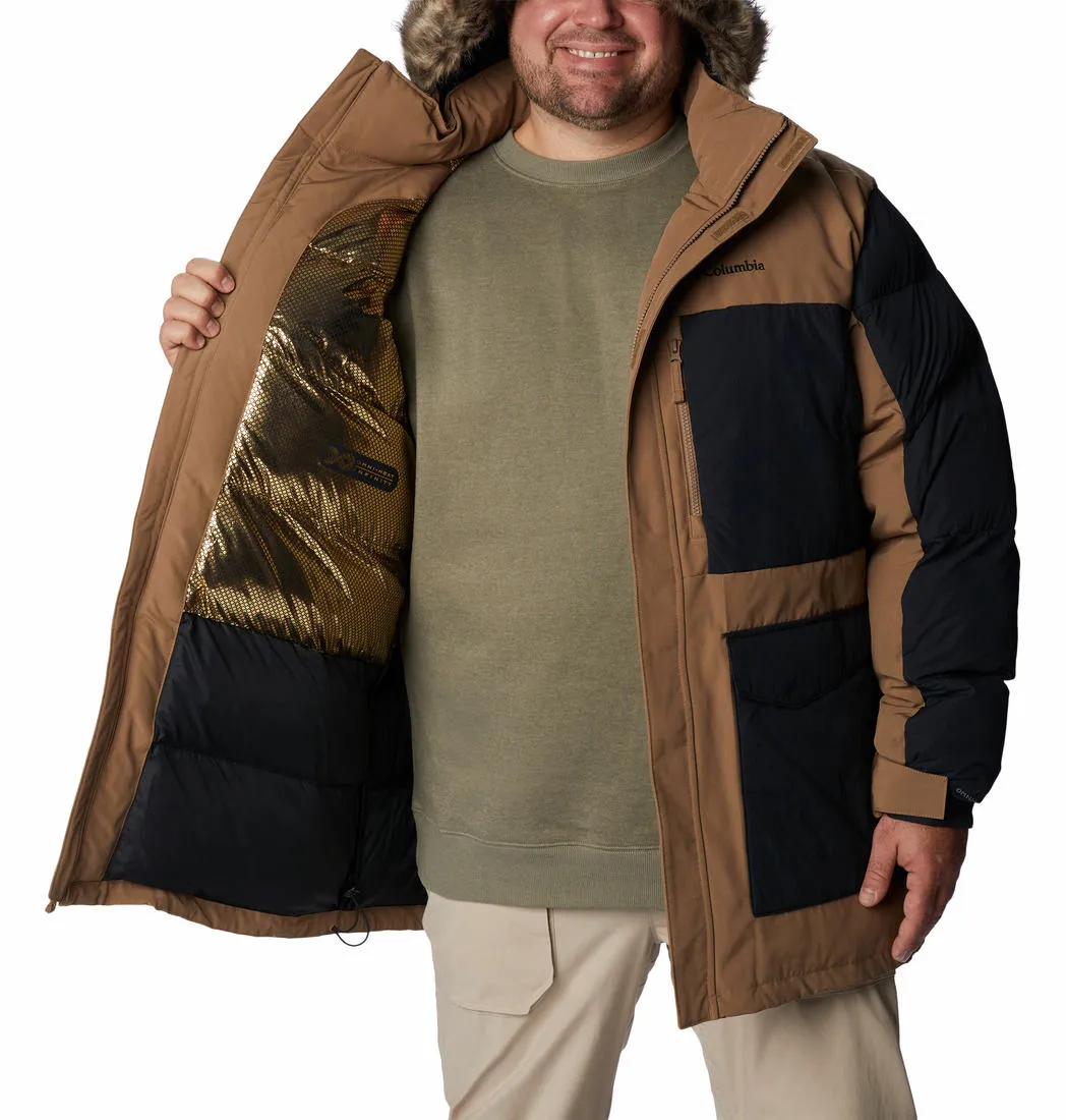 Columbia Men Mustard Omni-Heat Infinity Marquam Peak Fusion II Parka Parka Jacket