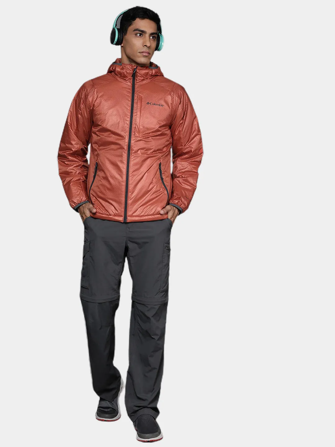 Columbia Men Orange Omni-Heat Infinity Arch Rock Double Wall Elite Hooded Jacket