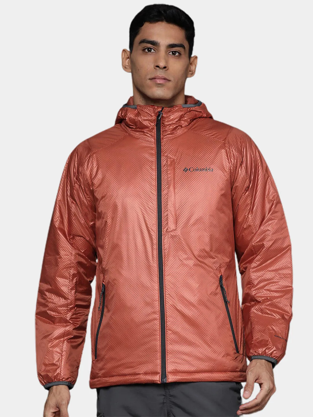 Columbia Men Orange Omni-Heat Infinity Arch Rock Double Wall Elite Hooded Jacket