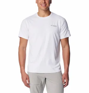 Columbia Men White Omni-Shade Summit Valley Crew Tshirt