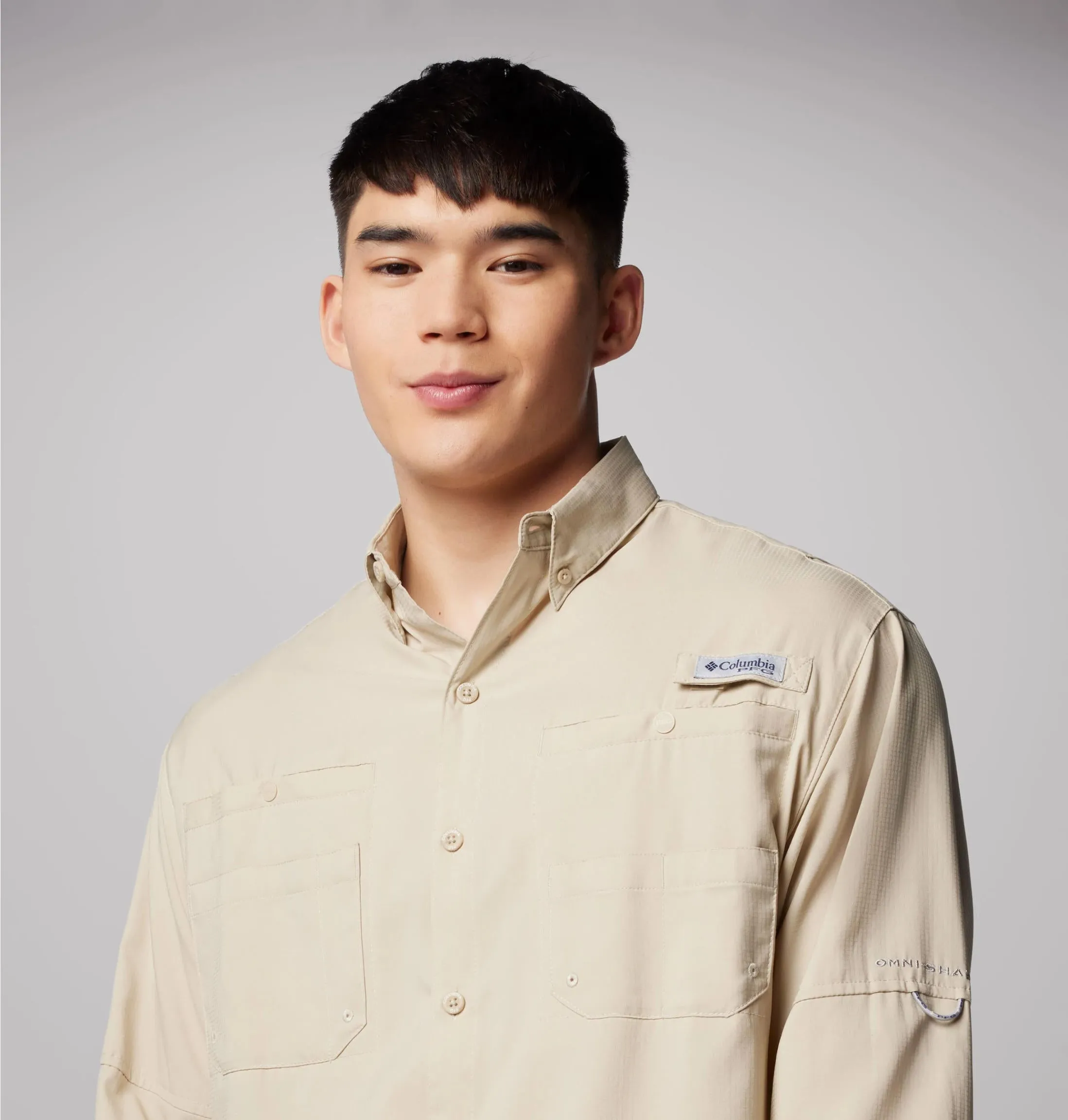 Columbia Men White Omni-Wick Tamiami II Long Sleeve Shirt