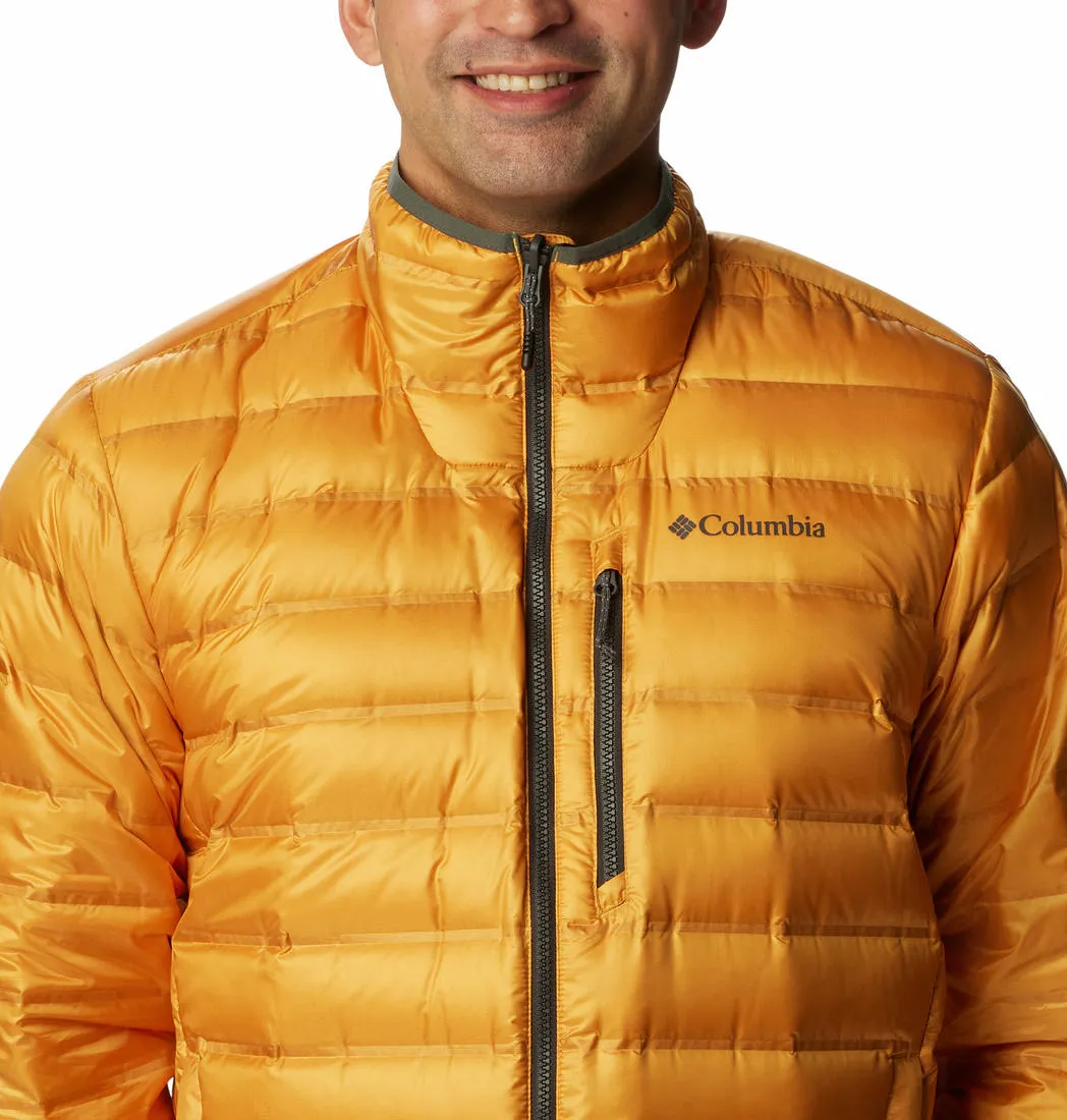 Columbia Men Yellow Omni-Heat Infinity Pebble Peak Down Jacket