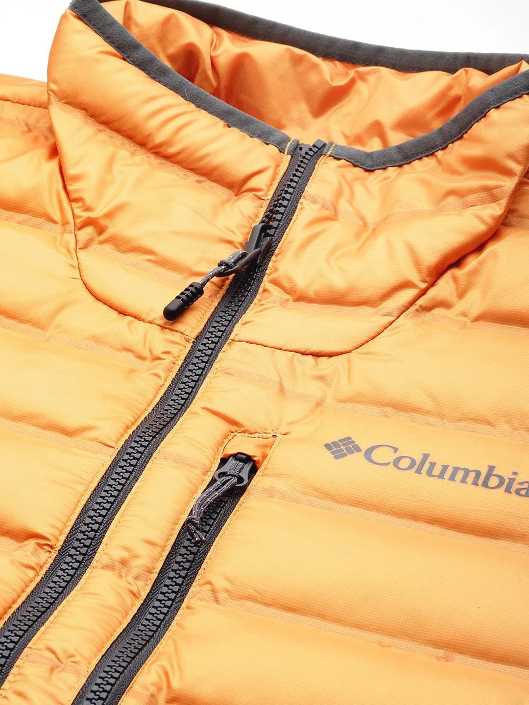 Columbia Men Yellow Omni-Heat Infinity Pebble Peak Down Jacket