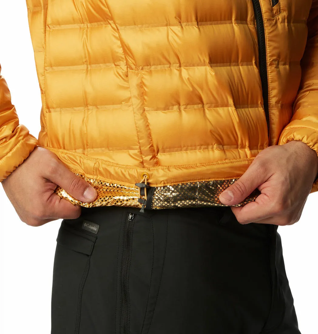 Columbia Men Yellow Omni-Heat Infinity Pebble Peak Down Jacket