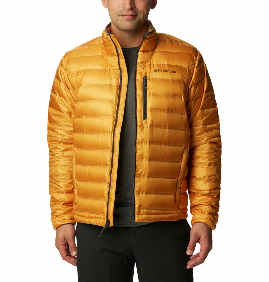 Columbia Men Yellow Omni-Heat Infinity Pebble Peak Down Jacket