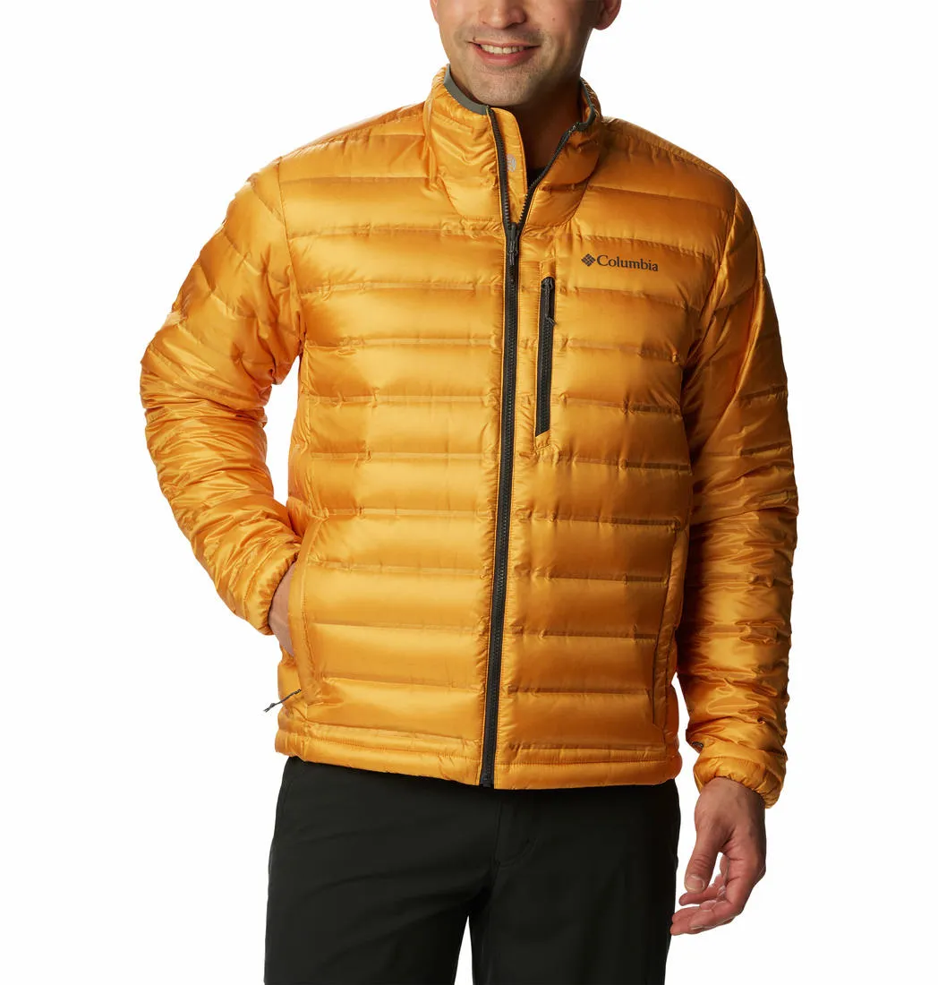 Columbia Men Yellow Omni-Heat Infinity Pebble Peak Down Jacket