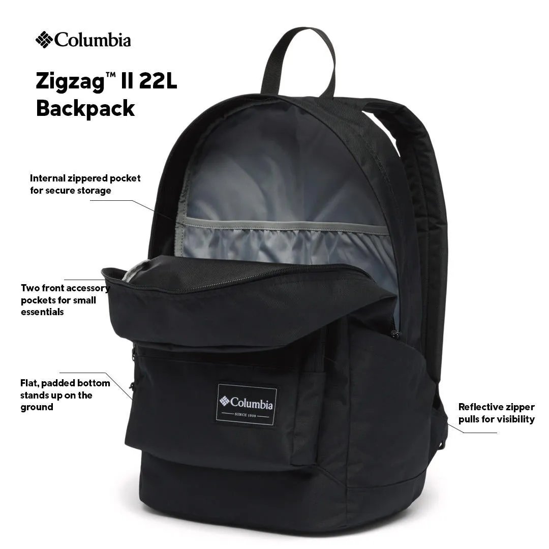 Columbia Unisex Black Zigzag II Backpack 22 L