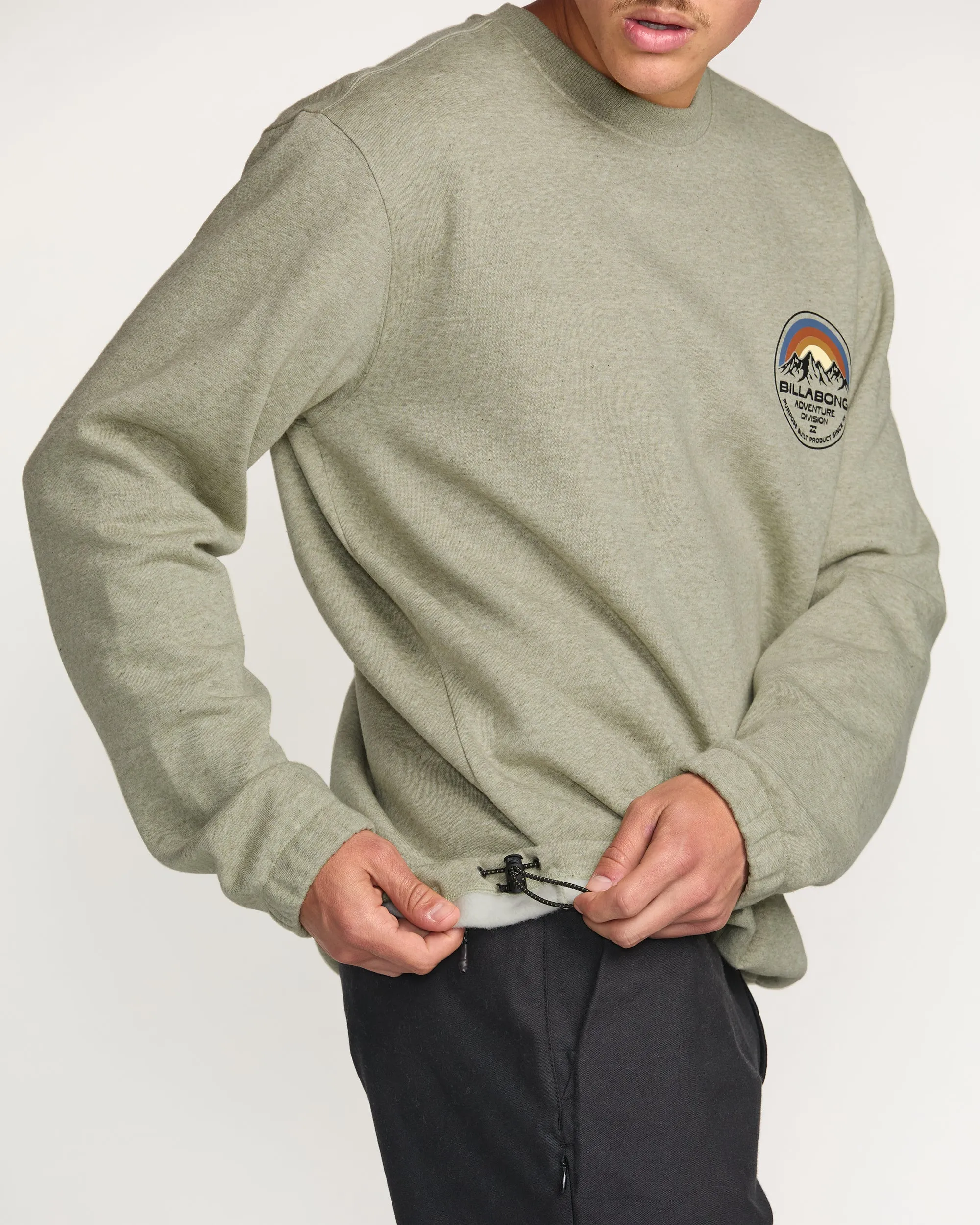 Compass Crew Sweatshirt - Sage Heather Billabong