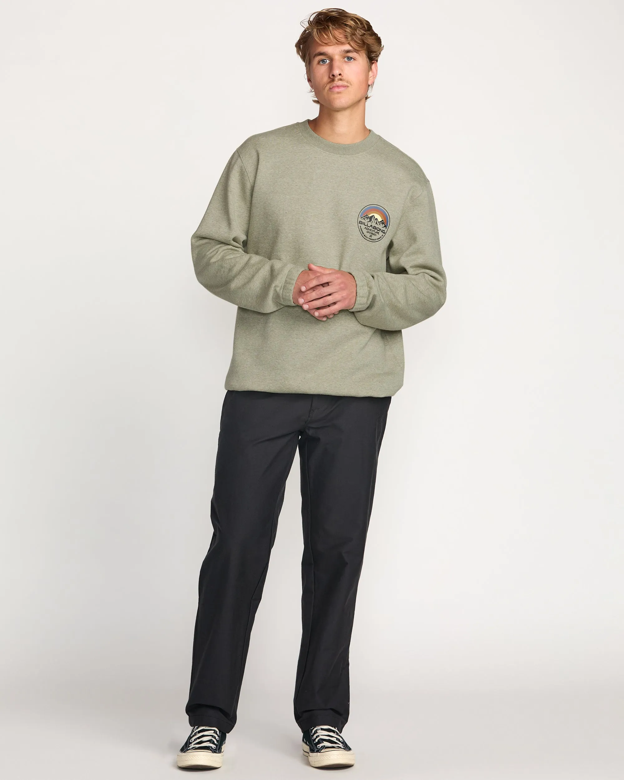 Compass Crew Sweatshirt - Sage Heather Billabong