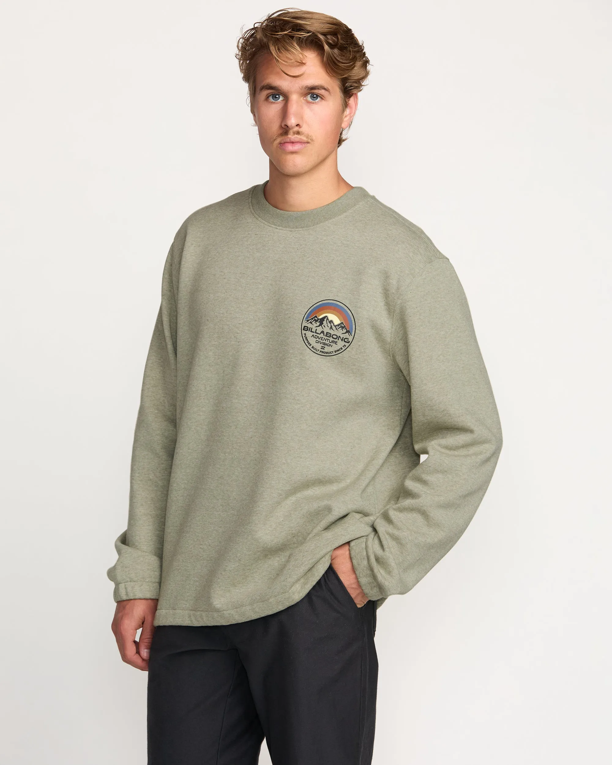 Compass Crew Sweatshirt - Sage Heather Billabong