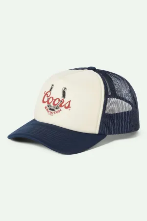 Coors Luck Trucker Hat - Washed Navy/White/Washed Navy Brixton