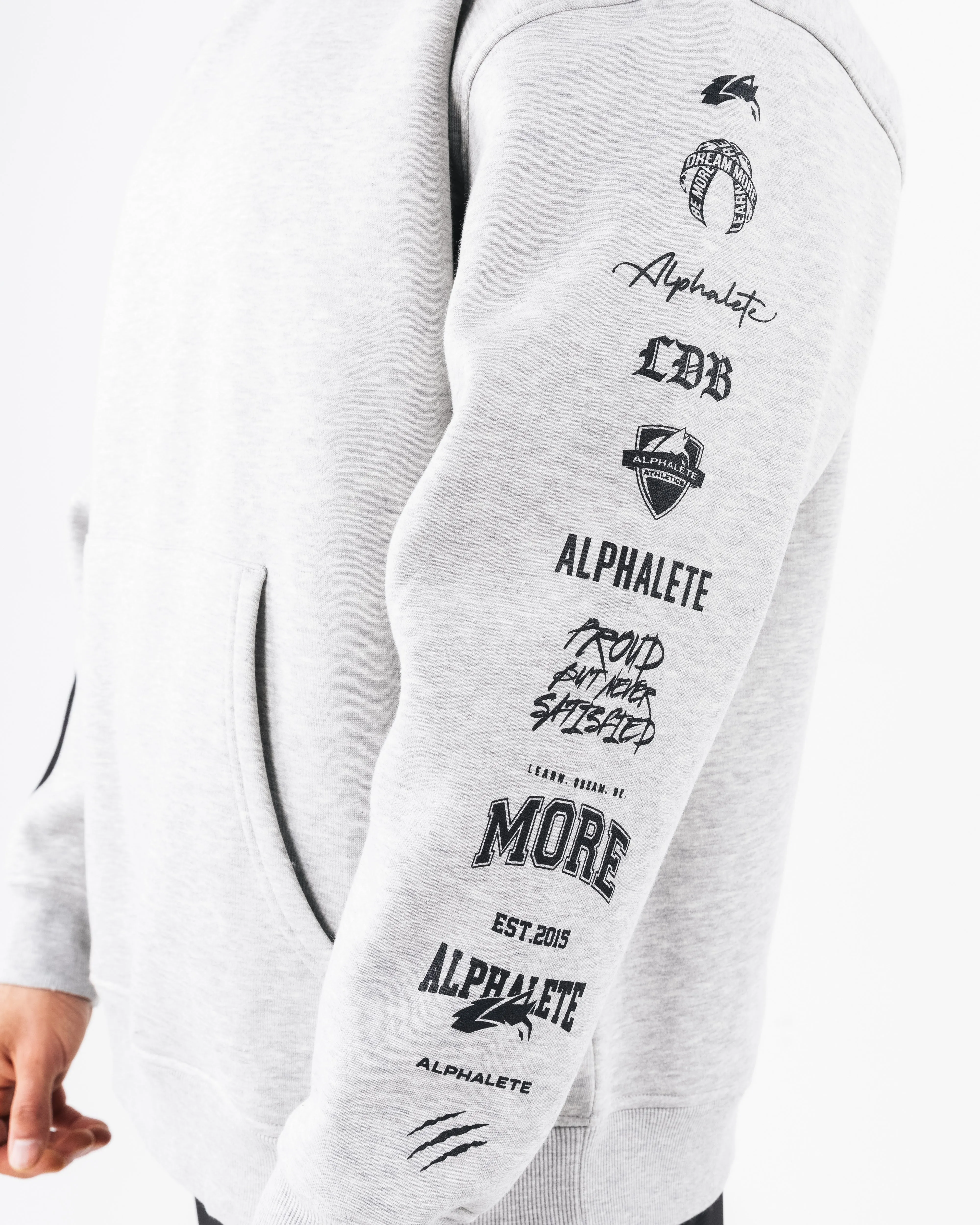 Core Stripe Hoodie - Heather Grey Alphalete Athletics
