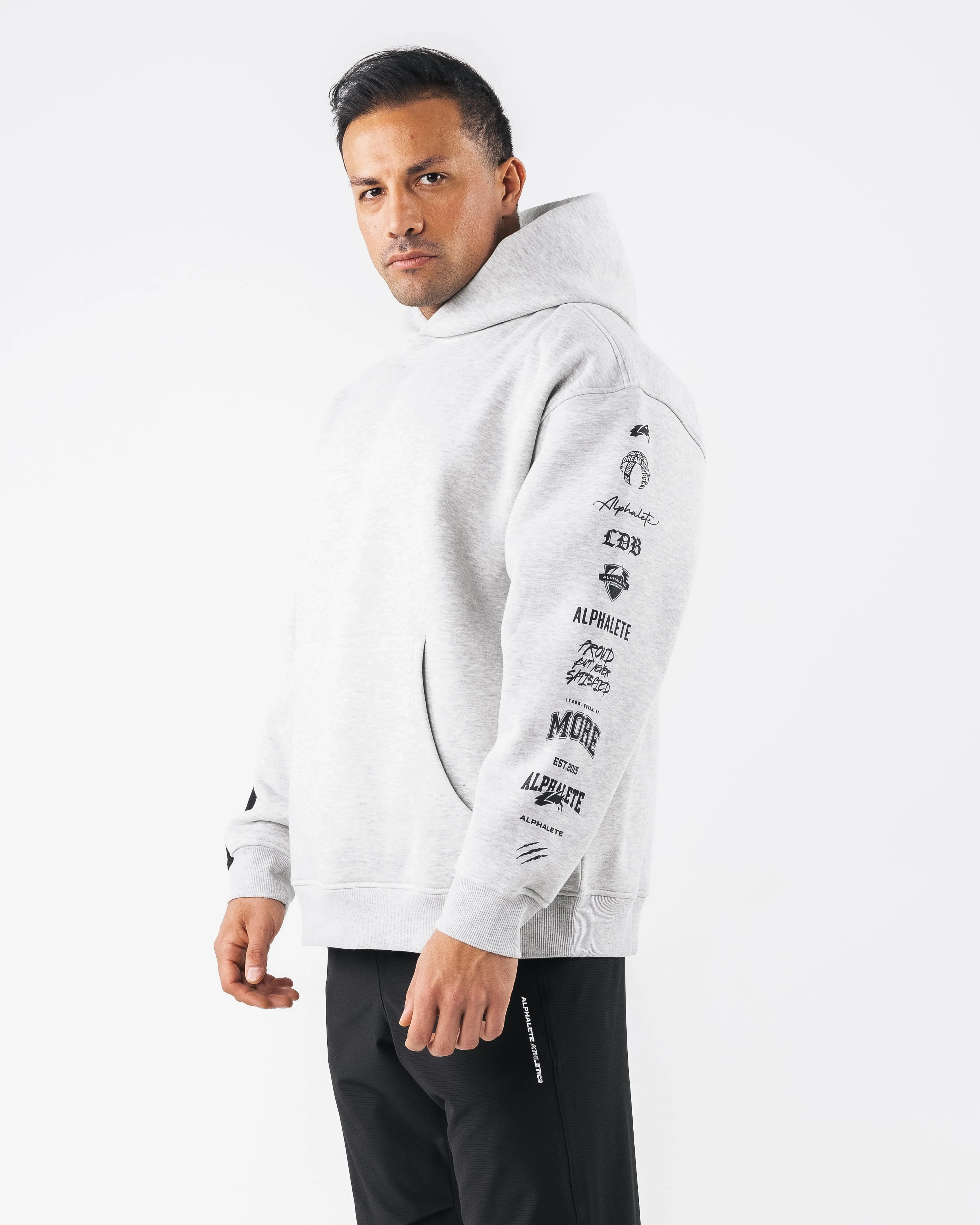 Core Stripe Hoodie - Heather Grey Alphalete Athletics