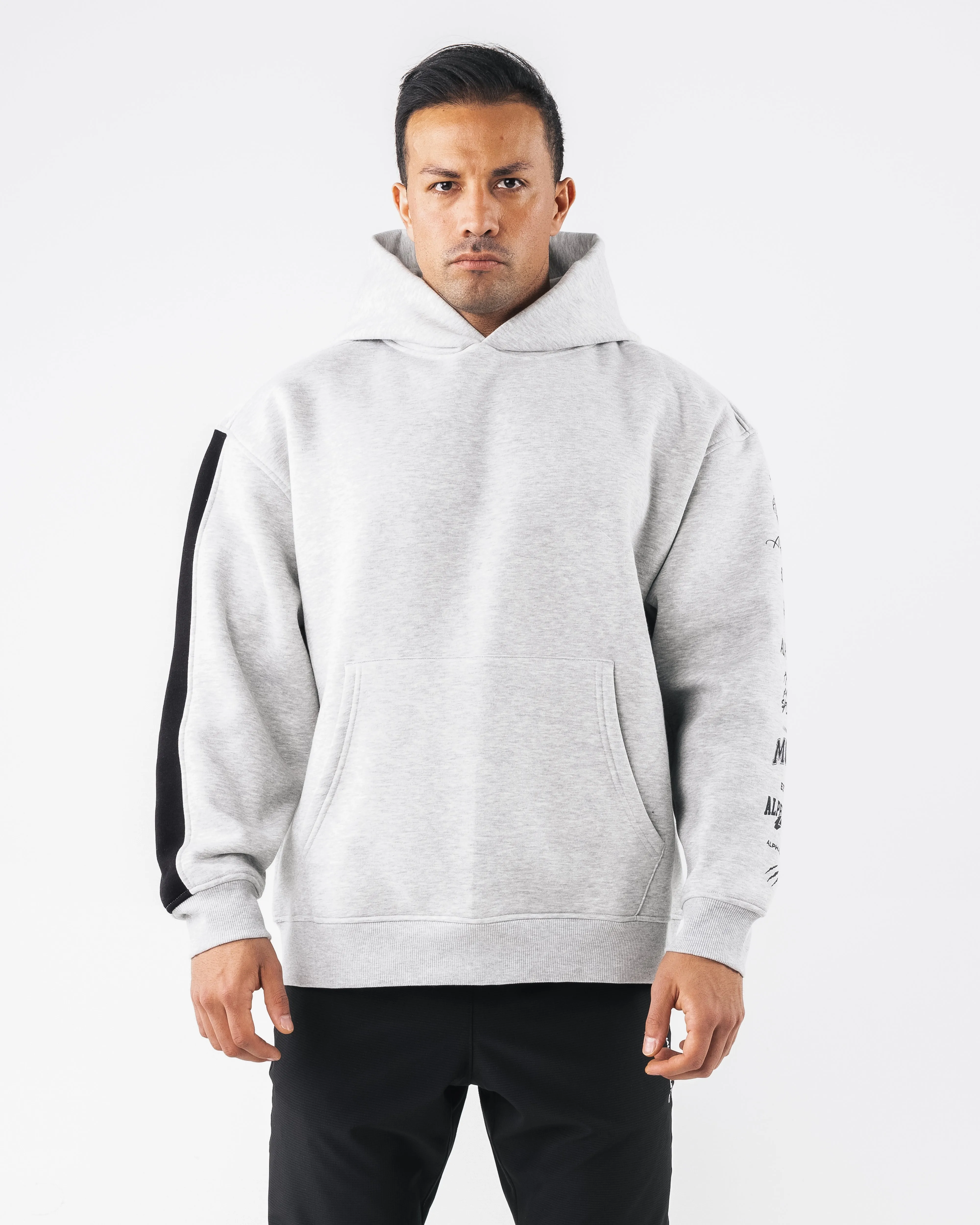 Core Stripe Hoodie - Heather Grey Alphalete Athletics