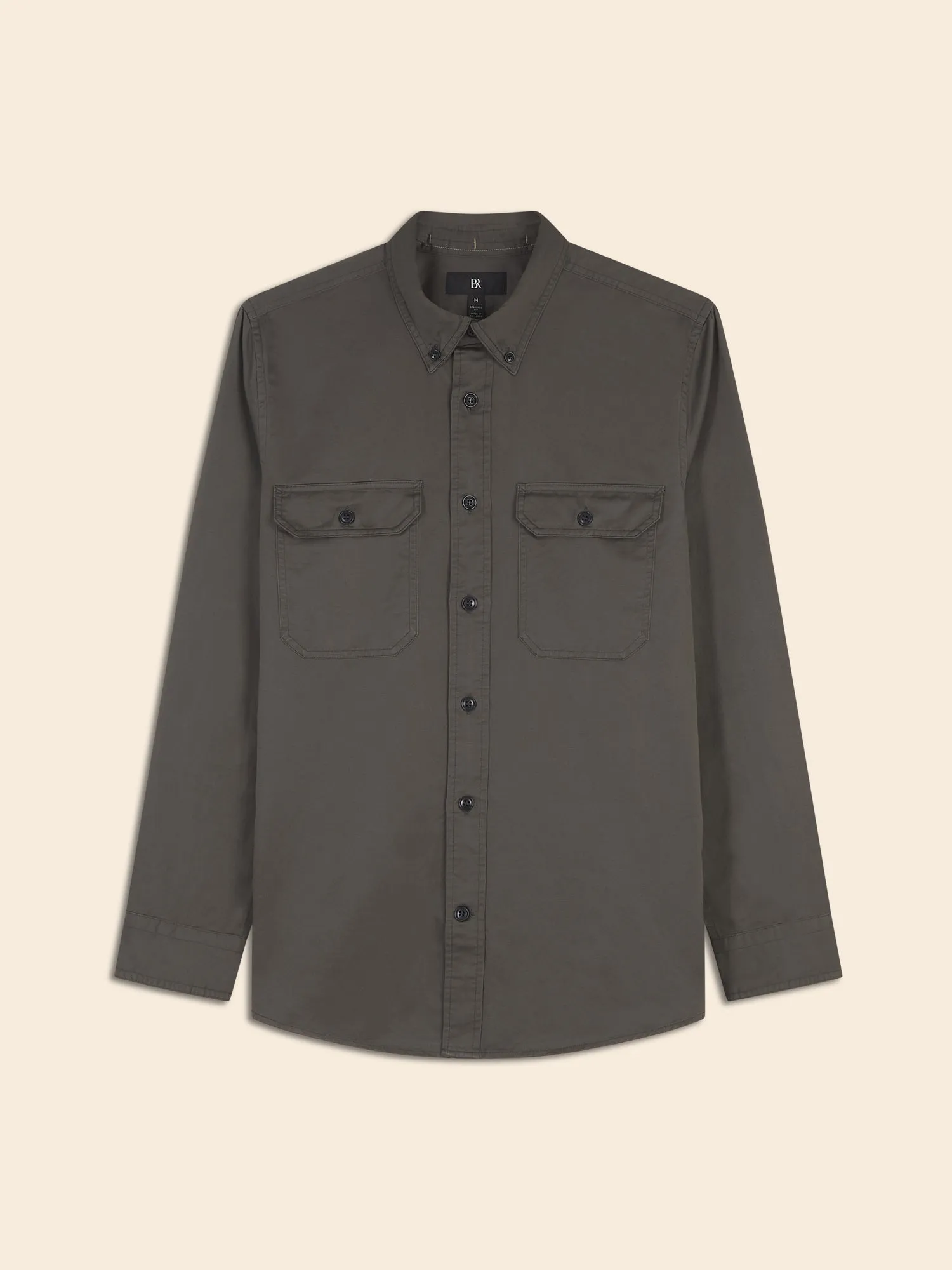 Cotton-Linen Utility Shirt Banana Republic