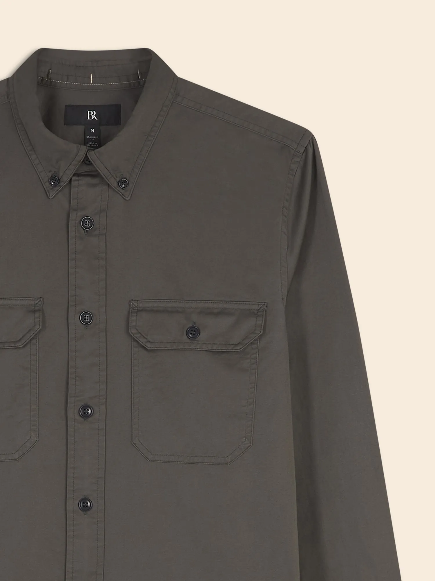 Cotton-Linen Utility Shirt Banana Republic