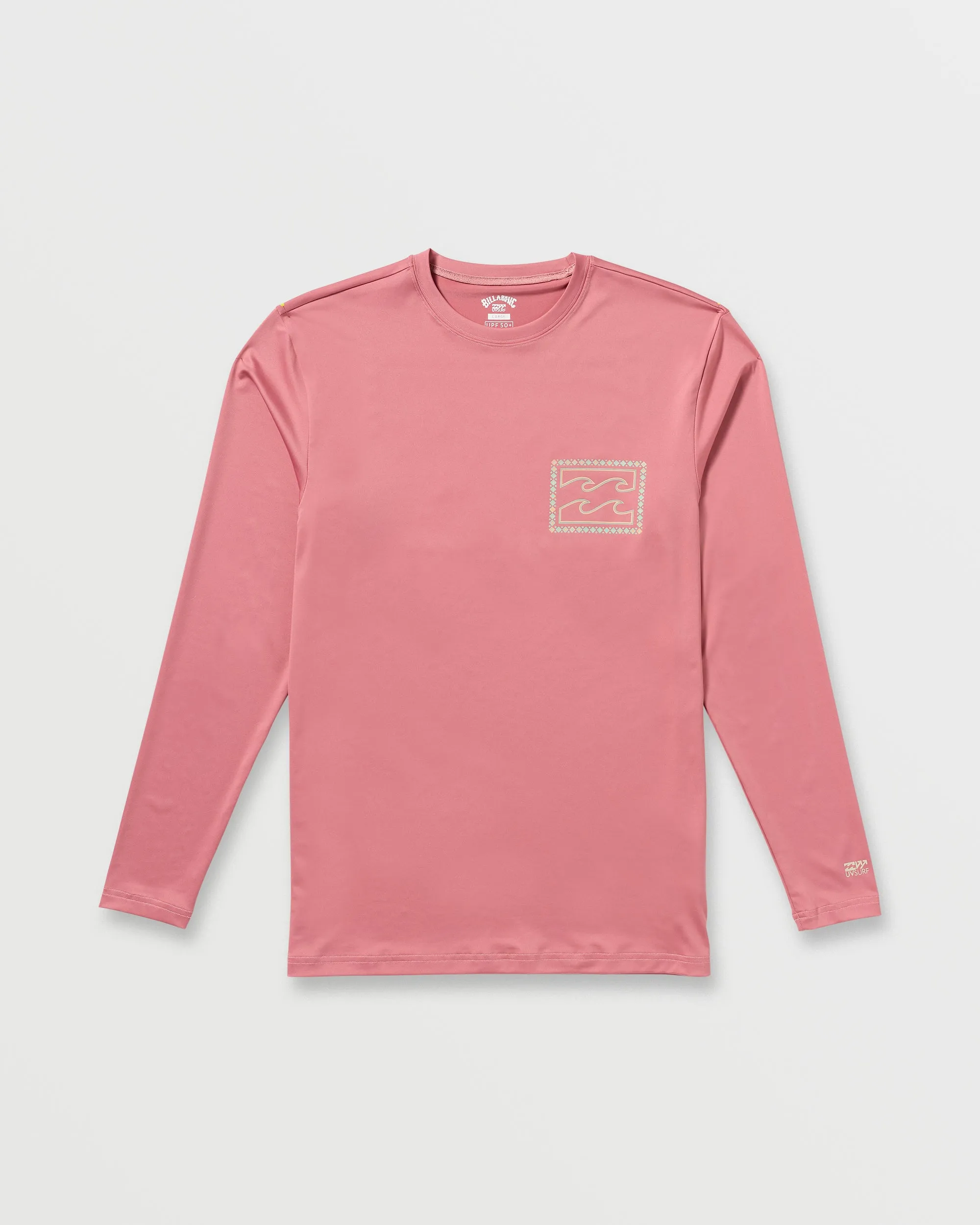 Crayon Wave Loose Fit Long Sleeve Surf Tee - Dusty Pink Billabong