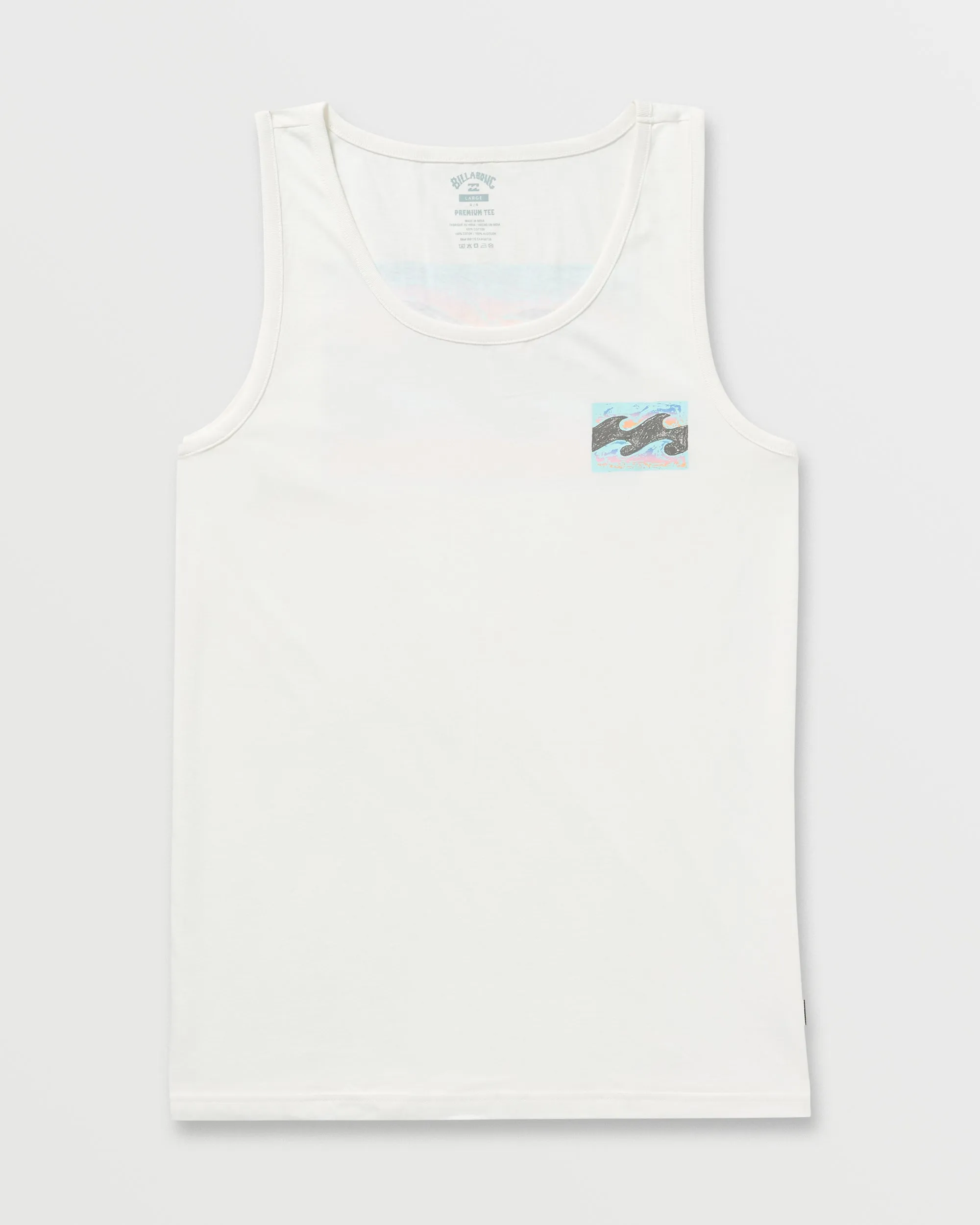 Crayon Wave Premium Tank - Off White Billabong