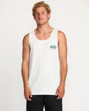 Crayon Wave Premium Tank - Off White Billabong