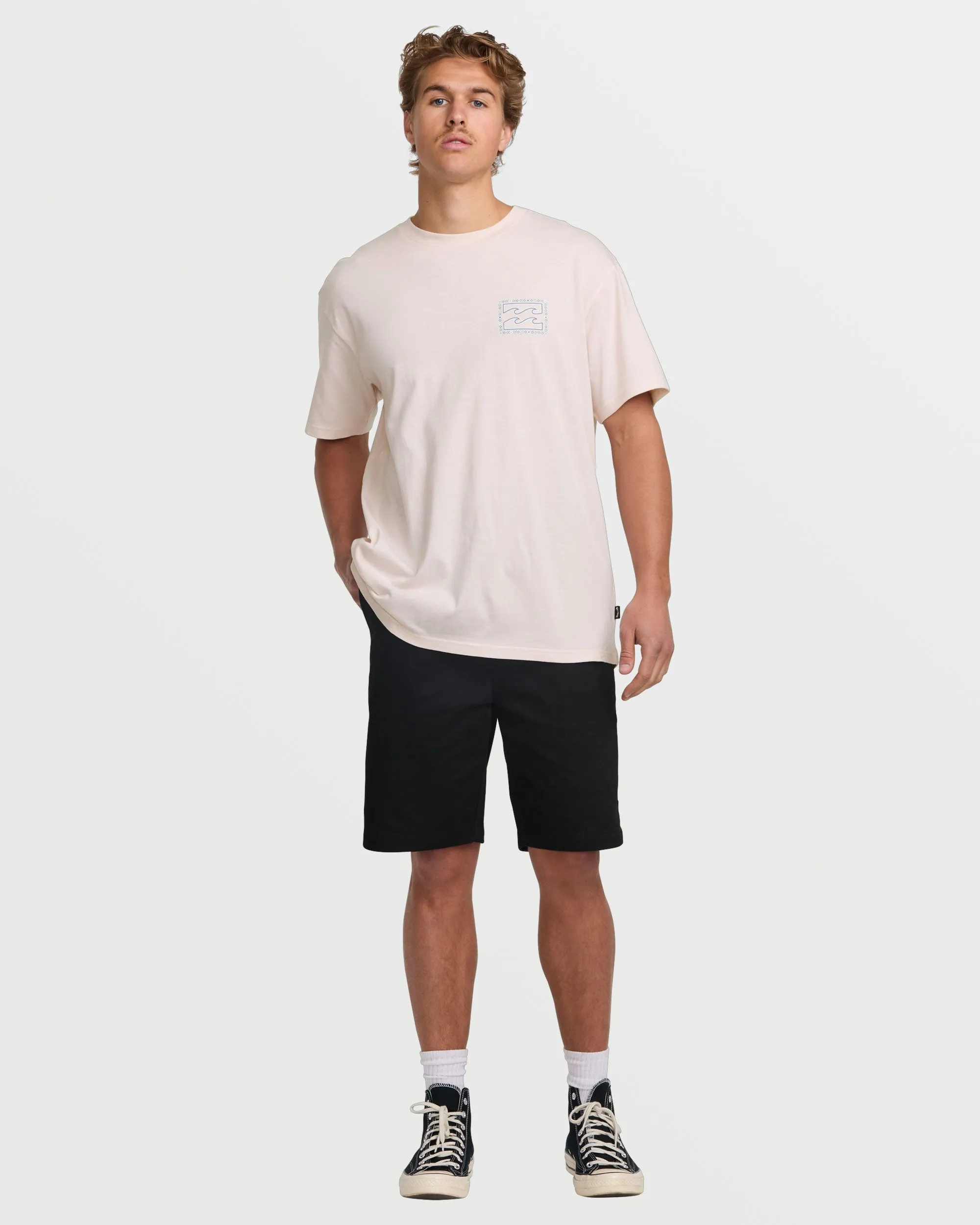 Crayon Wave Premium Tee - Light Pink Billabong