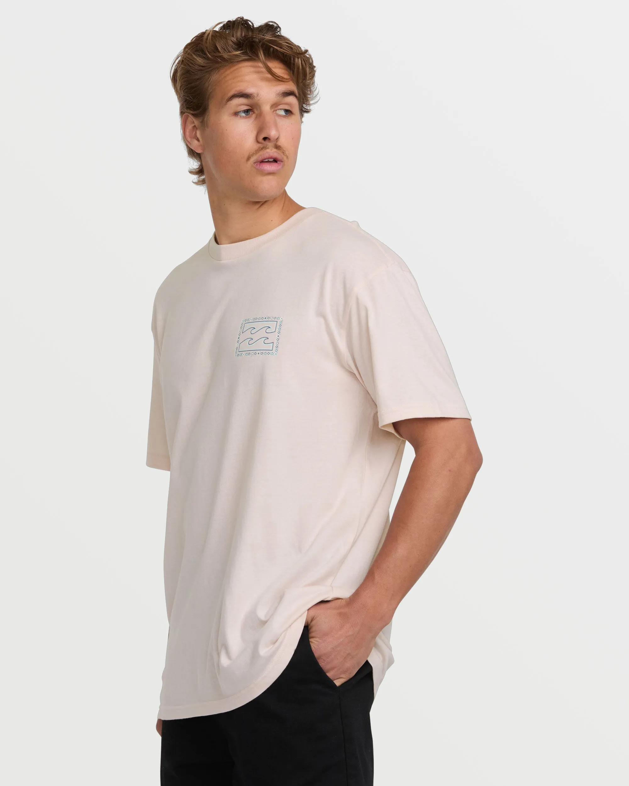 Crayon Wave Premium Tee - Light Pink Billabong