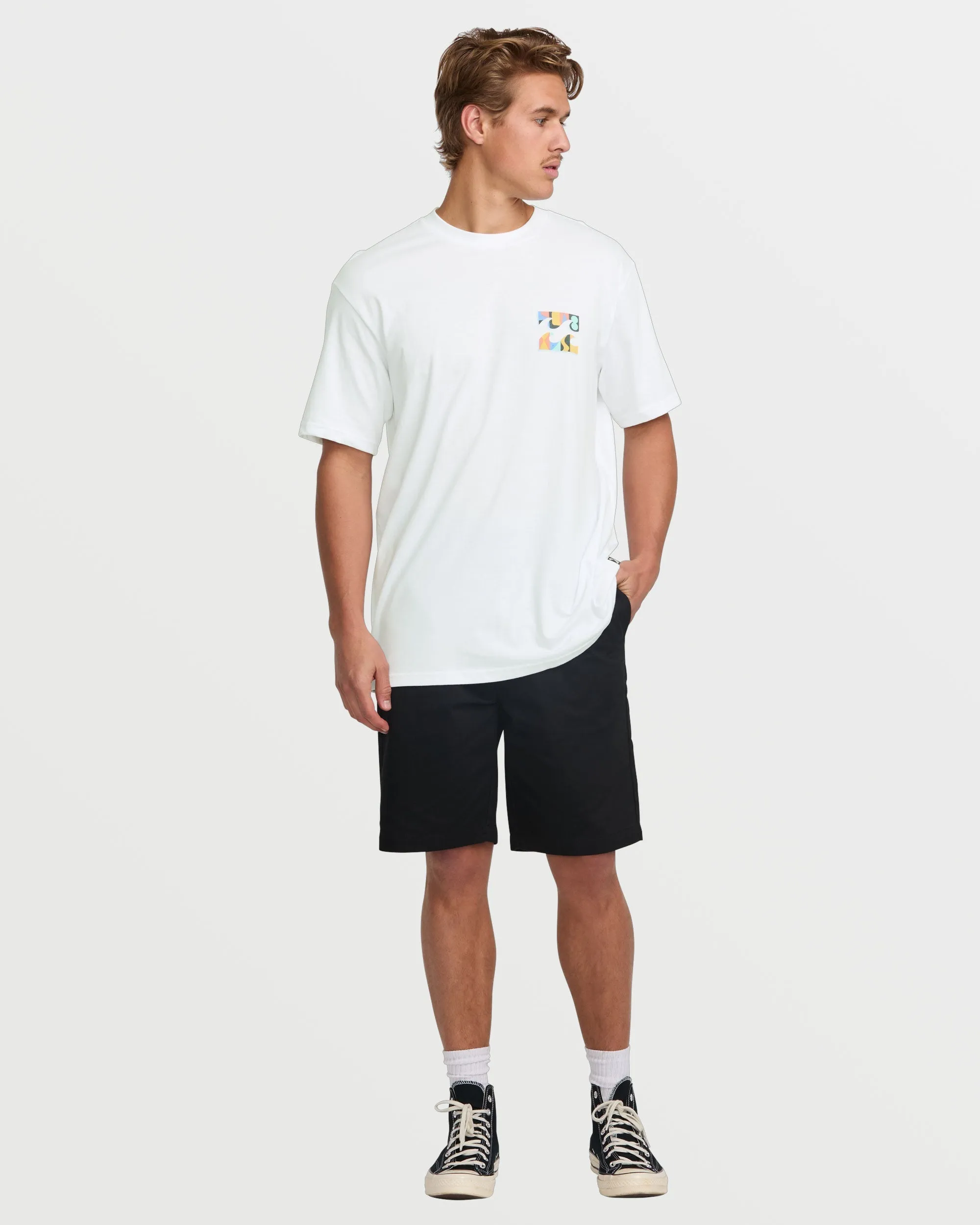 Crayon Wave Premium Tee - White Billabong